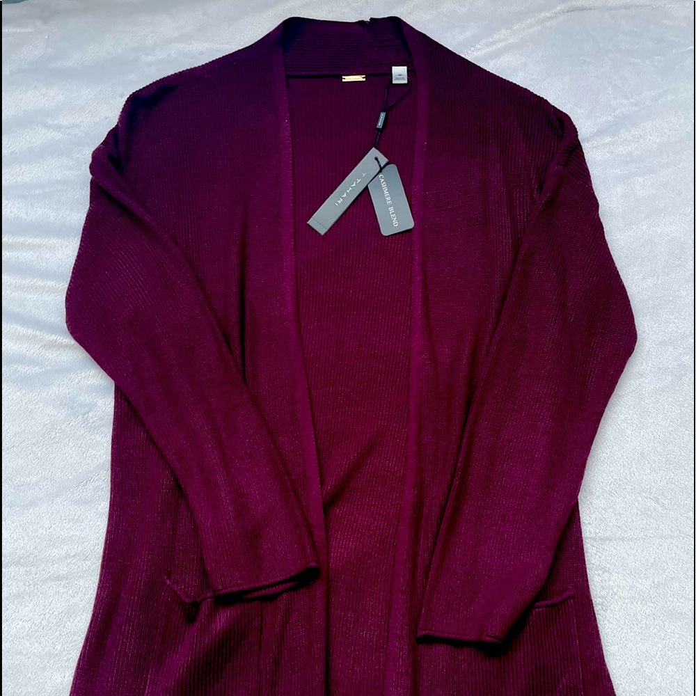 NWT Long Cashmere Blend Cardigan
